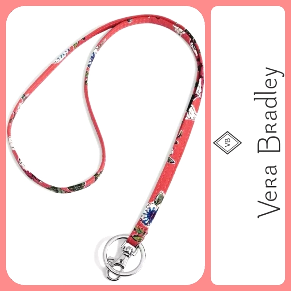 🌷3/$20🌷NWT Vera Bradley 'Coral Floral' Lanyard